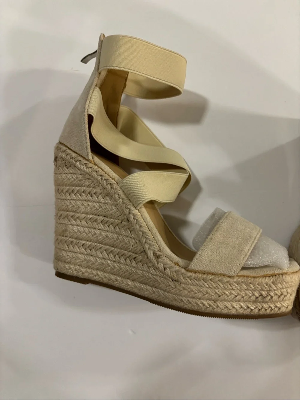 Women's Beige Strappy Block Heel Sandals